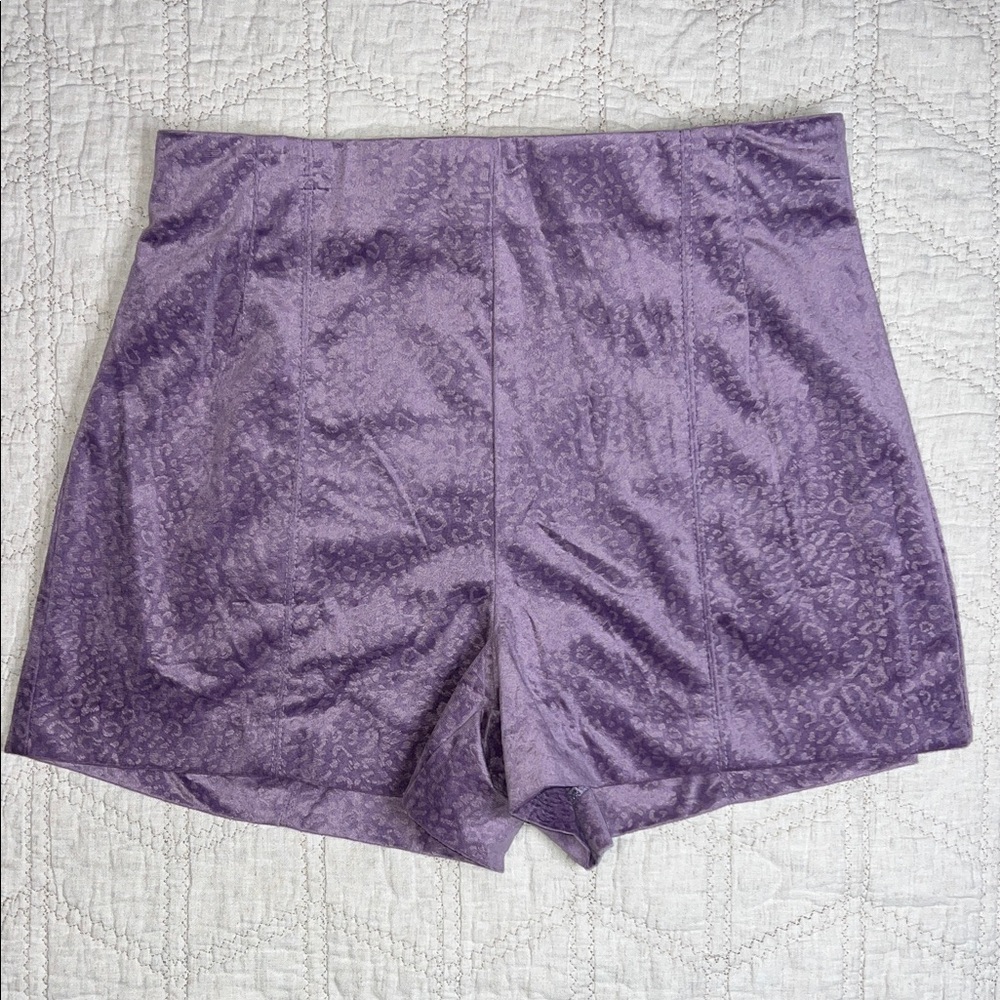 Glam Lavender Velvet Shape-wear Shorts